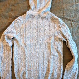 J.Crew Cashmere Blend Cable Knit Turtleneck Sweater